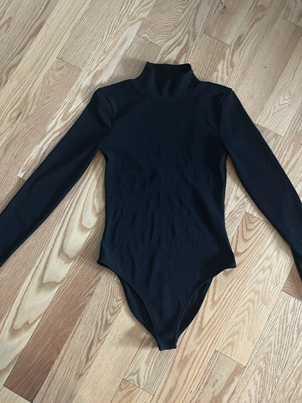 Women’s Black Zara High-neck Open-back Bodysuit